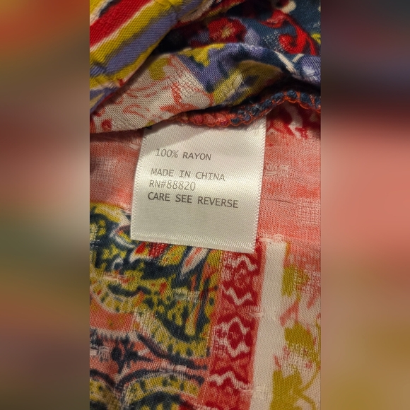 Jones New York Multicolor Patchwork Blouse, Size 1X. - Picture 12 of 13